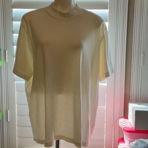 Elegant Cream Short Sleeve Women's Tee